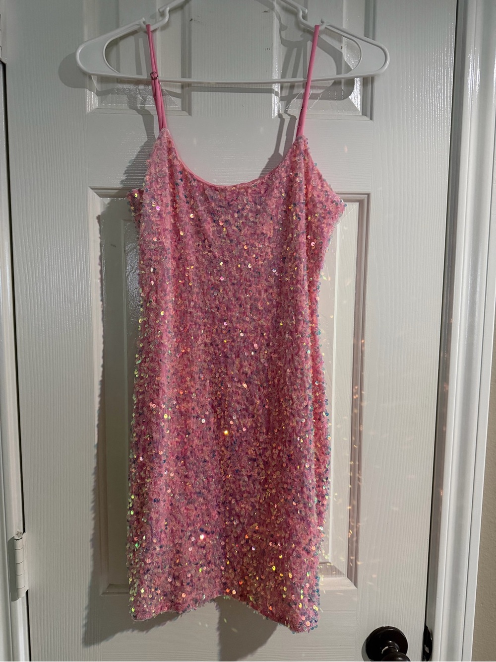 Girls' Pink Sequin Slip Dress - Sparkle Party Dress